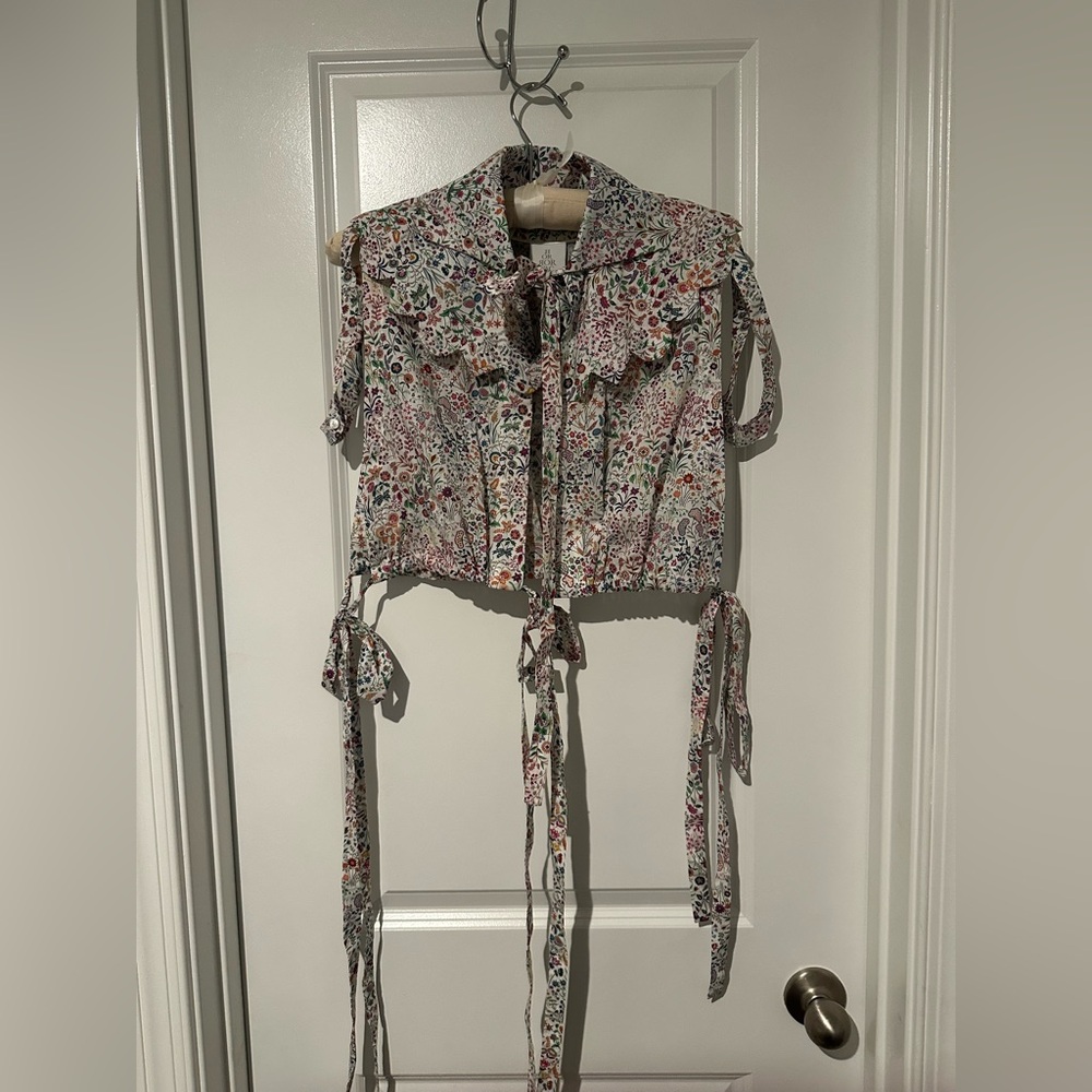 Horror Vacui Chemisette Blouse in Shepherdly Song Liberty Fabric